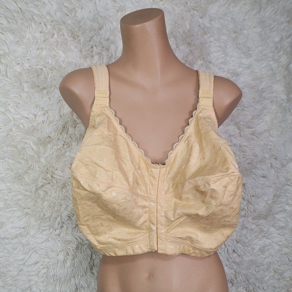 Comfort Choice Posture Support Bra Women's Plus Size 50DD Front Close Nude NWT Z
